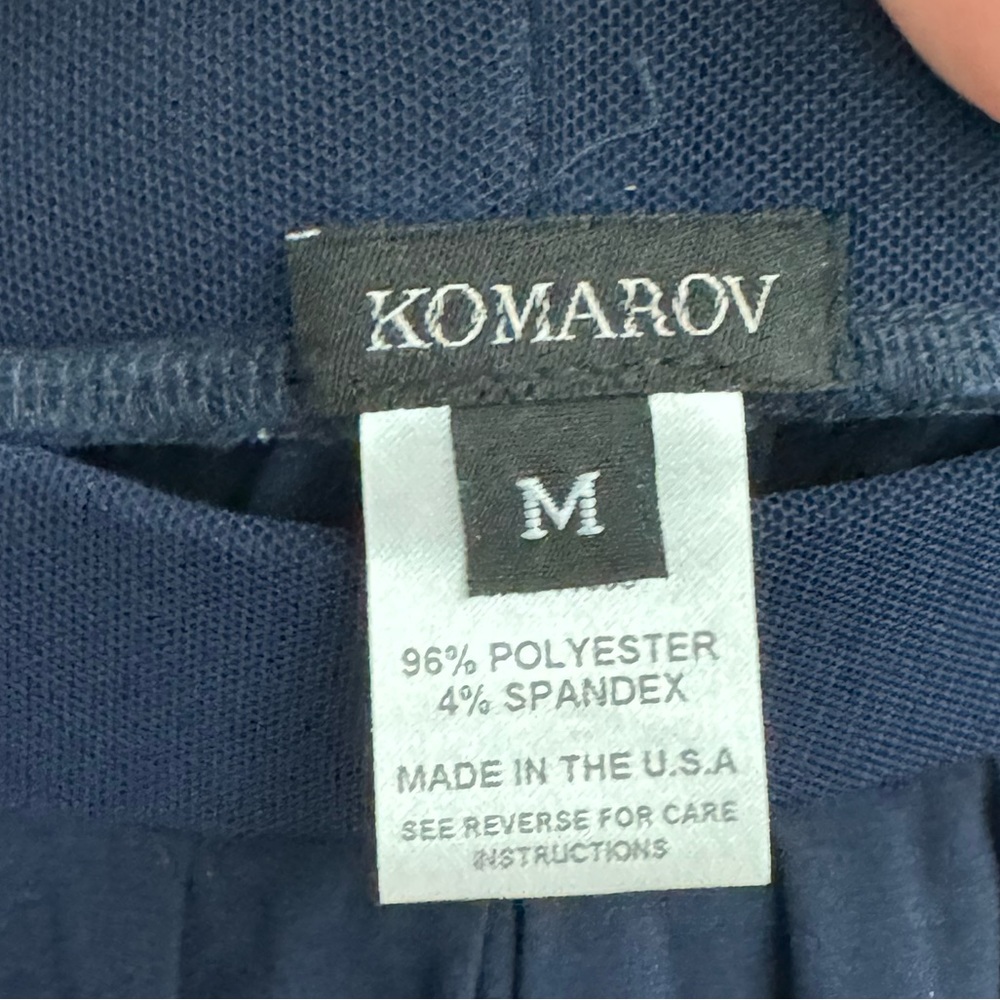 KOMAROV Stretchy Elastic Waist Blue Pants - Picture 3 of 6